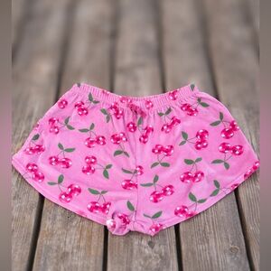 Cherry Print Pink Kids Shorts (L) 🍒